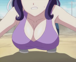 Rule 34 | breasts, cleavage, large breasts, screencap, seikon no qwaser, stitched, third-party edit, yamanobe tomo