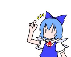 Rule 34 | 1girl, ^^^, blue hair, bow, cirno, dai-oki, embodiment of scarlet devil, female focus, hair bow, hand up, short hair, simple background, solo, touhou, upper body, wallpaper, wings, | |
