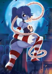 Rule 34 | 1girl, ass, highres, skullgirls, squigly (skullgirls), uncensored, zombie