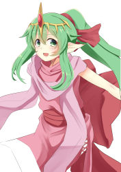Rule 34 | :d, absurdres, blush, child, dress, fire emblem, fire emblem: mystery of the emblem, fire emblem: new mystery of the emblem, fire emblem: shadow dragon, fire emblem: shadow dragon and the blade of light, green eyes, green hair, highres, jewelry, nintendo, open mouth, pointy ears, ponytail, ribbon, scarf, smile, soundsechop, tiara, tiki (fire emblem)