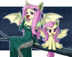 Rule 34 | 1girl, dual persona, fluttershy, my little pony, my little pony: equestria girls, my little pony: friendship is magic, personification, tagme, uotapo, vampire
