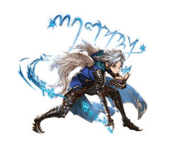 Rule 34 | 10s, 1boy, altair (granblue fantasy), armor, armored boots, blue hair, book, boots, feathered wings, full body, glasses, gloves, granblue fantasy, long hair, male focus, minaba hideo, orange eyes, solo, wings