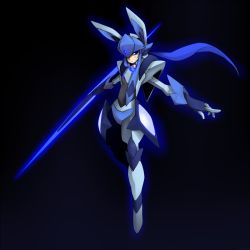 Rule 34 | 1girl, armor, costume, creatures (company), game freak, gen 4 pokemon, glaceon, lance, metaphor (artist), nintendo, personification, pointy ears, pokemon, polearm, ponytail, solo, weapon