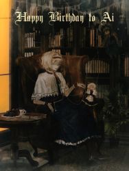 Rule 34 | 1girl, alice margatroid, armchair, blonde hair, blue dress, blue eyes, book, bookshelf, boots, brown footwear, capelet, chair, cup, doll, dress, frilled capelet, frilled hairband, frilled neckwear, frilled sash, frills, full body, hairband, happy birthday, highres, long hair, looking at viewer, neckerchief, open mouth, plant, potted plant, red hairband, red neckerchief, red sash, sash, shanghai doll, shiny skin, short hair, sitting, smile, string, table, teacup, touhou, white capelet, wrist cuffs, xbsx