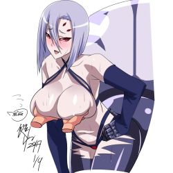 Rule 34 | 10s, 1girl, 2017, grabbing another&#039;s breast, breasts, dated, deep skin, disembodied hand, grabbing, highres, arthropod girl, large breasts, male hand, monster girl, monster musume no iru nichijou, rachnera arachnera, red eyes, short hair, simple background, spider girl, white background
