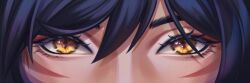 Rule 34 | 1girl, ahri (league of legends), close-up, deh sofa, eye focus, eyeliner, facial mark, heart, highres, league of legends, looking at viewer, makeup, straight-on, whisker markings, yellow eyes
