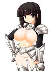 Rule 34 | armor, breasts, game, huge breasts, knight, mmorpg, nipples, non-web source, nude, nude filter, pussy, rien, solo, third-party edit, transparent background, uncensored, wind slayer