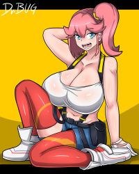 Rule 34 | 1girl, aina ardebit, breasts, cleavage, dr. bug, highres, huge breasts, promare, smile, solo