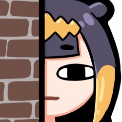 Rule 34 | &lt;o&gt; &lt;o&gt;, 1girl, blunt bangs, brick wall, hololive, hololive english, looking at viewer, lowres, multicolored hair, ninomae ina&#039;nis, ninomae ina&#039;nis (1st costume), ninomae ina&#039;nis (artist), official art, orange hair, purple hair, sidelocks, simple background, solo, staring, tentacle hair, transparent background, two-tone hair, virtual youtuber