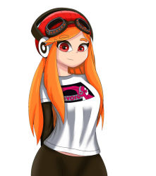 Rule 34 | 1girl, inkling, inkling girl, inkling player character, meggy spletzer, simple background, solo, tagme, white background