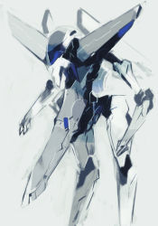 Rule 34 | 00s, bad id, bad pixiv id, grey background, kannoaki, konami, mecha, no humans, orbital frame (zone of the enders), robot, simple background, solo, standing, vic viper, vic viper (z.o.e.), zone of the enders, zone of the enders 2
