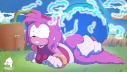 Rule 34 | 1boy, 1girl, agressive, amy rose, anal, anilingus, animated, animated gif, ass, ass grab, bare legs, barefoot, blue fur, blue hair, blue sky, bottomless, bracelet, breasts, cloud, dress, e, electricity, eyelashes, feet, gloves, gold bracelet, grabbing another&#039;s ass, grass, green hill zone, hairband, hands on ass, hedgehog, hetero, huge ass, hurt, hurted, in ball, in pain, jewelry, kyojiri loli, legs, long eyelashes, loops, lying, medium breasts, medium hair, no panties, ocean, outdoors, pain, pink fur, pink hair, platform, red dress, red hairband, rolling, rough sex, scrabble007, sega, sex, sky, sleeveless, sleeveless dress, sonamy, sonic (series), sonic the hedgehog, sparks, spin dash, spinning, surprised, tail, bad tag, bad tag, teeth, toes, video game, white gloves