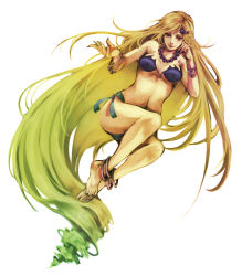 Rule 34 | 1990s (style), 1girl, 9wa, absurdly long hair, anklet, bad id, bad pixiv id, barbariccia, bare shoulders, barefoot, blonde hair, blue nails, bracelet, breasts, cleavage, feet, final fantasy, final fantasy iv, fingernails, full body, hair ornament, jewelry, legs, long fingernails, long hair, lots of jewelry, midriff, nail, nail polish, navel, necklace, pasties, retro artstyle, simple background, smirk, solo, toenail polish, toenails, very long hair