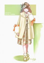 Rule 34 | 1girl, absurdres, artist name, artist request, bare legs, blush, bow, breasts, brown coat, brown dress, brown eyes, brown hair, coat, collared dress, dress, female focus, floral print, flower print, footwear bow, full body, grey hair, hair rings, highres, jewelry, light brown coat, light brown dress, light brown hair, light brown skirt, long hair, looking at viewer, love live!, love live! school idol project, minami kotori, miniskirt, nail, nail polish, necklace, nefielia, orange bow, parted lips, pink nails, pink nails, plaid, plaid dress, plaid skirt, pleated, pleated dress, pleated skirt, ponytail, shoes, side ponytail, skirt, smile, solo, white background, yellow eyes