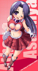 Rule 34 | 1girl, asamiya athena, boots, breasts, cleavage, cleavage cutout, clothing cutout, gloves, heart cutout, one eye closed, open mouth, skirt, smile, snk, solo, the king of fighters, the king of fighters 2003, tonpuu, wink