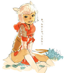 Rule 34 | 00s, 1girl, animal ears, cat girl, female focus, final fantasy, final fantasy xi, mithra (ff11), sketch, solo, white hair, white mage (final fantasy)