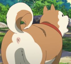 Rule 34 | anime screenshot, anus, ass, dog, screencap, shuumatsu train doko e iku?, solo