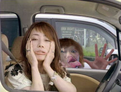 Rule 34 | 2girls, asian, car, female focus, grimace, looking at viewer, motor vehicle, multiple girls, outdoors, photo (medium), tagme, vehicle, what, you gonna get raped