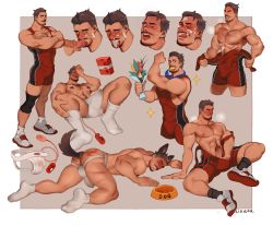 Rule 34 | 2boys, abs, absurdres, all fours, anal, anal object insertion, animal costume, animal ears, ass, bara, bare arms, bare pectorals, bare shoulders, black hair, blush, body hair, bouquet, bowl, bulge, chest hair, collage, cropped legs, crossed arms, cum, cum in mouth, cum on male, dog costume, dog ears, dog tail, erection, erection under clothes, expressions, facial, facial hair, fellatio, flower, full body, hairy, highres, jockstrap, large pectorals, leg hair, likaou, lying, male focus, male penetrated, male pubic hair, male underwear, multiple boys, multiple views, muscular, muscular male, navel, navel hair, nipples, nude, object insertion, on back, oral, original, pectorals, penis, pet bowl, pubic hair, short hair, sideburns, sitting, skin tight, socks, solo focus, spanked, stomach, stubble, sweatdrop, tail, thick thighs, thighs, uncensored, underwear, undressing, white male underwear, wrestling outfit, yaoi