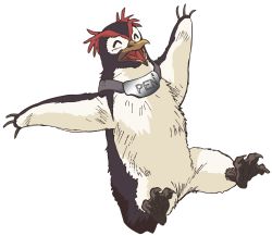 Rule 34 | ^ ^, absurdres, animal focus, bird, closed eyes, closed eyes, full body, happy, highres, neon genesis evangelion, no humans, penguin, penpen, smile, solo, transparent background, vector trace