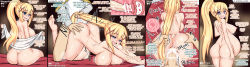 Rule 34 | 1boy, 1girl, absurdres, ahegao, anus, ass, ass grab, bar censor, bed, before and after, blonde hair, blue eyes, blush, breasts, censored, comic, cross-section, cum, cum in pussy, darkness (konosuba), doggystyle, ejaculation, english text, grabbing another&#039;s hair, hair ornament, happy, happy sex, heart, heart-shaped pupils, hetero, highres, impregnation, incredibly absurdres, internal cumshot, kono subarashii sekai ni shukufuku wo!, large breasts, large penis, long hair, looking at viewer, motion lines, multiple views, nipples, nude, penis, ponytail, pov, pregnant, pussy, saliva, satou kazuma, sex, sex from behind, sidelocks, sitting, smile, sound effects, symbol-shaped pupils, towel, vaginal, very long hair, wavy mouth, weresdrim, x hair ornament