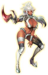 Rule 34 | 10s, 1girl, armor, armored boots, artist request, bikini armor, black thighhighs, boots, breasts, cleavage, curvy, dagger, dark-skinned female, dark skin, echidna (queen&#039;s blade), echidna (queen&#039;s blade unlimited), female focus, full body, holding, holding sword, holding weapon, knife, large breasts, long hair, looking at viewer, navel, official art, parted lips, pointy ears, ponytail, queen&#039;s blade, queen&#039;s blade unlimited, red eyes, redesign, smile, solo, sword, thigh strap, thighhighs, transparent background, weapon, white hair