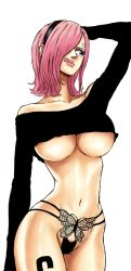 Rule 34 | 1girl, absurdres, breasts, highres, large breasts, one piece, sherumaru (korcht06), short hair, thong, vinsmoke reiju