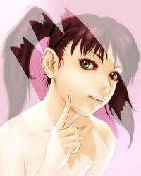 Rule 34 | 1girl, bloody roar, looking at viewer, resized, solo, topless, tsukagami alice, twintails