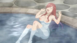 Rule 34 | breasts, erza scarlet, fairy tail, large breasts, onsen, red hair, tagme