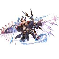 Rule 34 | 1girl, arrow (projectile), asymmetrical bangs, bell-bottoms, black footwear, black shorts, bow (weapon), breasts, cape, full body, gloves, granblue fantasy, green eyes, groin, hairband, head wings, high heels, holding, holding weapon, long hair, long sleeves, medium breasts, minaba hideo, navel, official art, open fly, open mouth, orange hair, pants, shoes, short shorts, shorts, smile, solo, space, star (sky), thighhighs, transparent background, tweyen (granblue fantasy), weapon, white gloves, wings