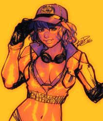 Rule 34 | 10s, 1girl, bikini, bikini top only, bra, breasts, cidney aurum, cleavage, final fantasy, final fantasy xv, goggles, hat, hat tip, highres, jacket, lips, long sleeves, midriff, monochrome, navel, open clothes, open jacket, parted lips, robaato, short hair, smile, solo, square enix, swimsuit, underwear, unzipped, upper body