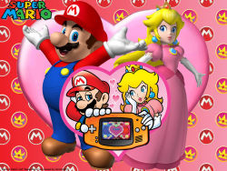 Rule 34 | 1boy, 1girl, game boy advance, handheld game console, mario, mario (series), princess peach, super mario bros. 1