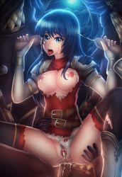 Rule 34 | 1girl, 3boys, after vaginal, anal, ass, ass grab, ass juice, bow, bow panties, breasts, caeda (fire emblem), clitoris, clothed sex, clothing aside, crying, crying with eyes open, cum, cum in ass, cum in pussy, fire emblem, fire emblem: shadow dragon, handjob, head out of frame, hetero, highres, intelligent systems, large breasts, lingerie, lips, multiple boys, nintendo, nipples, panties, panties aside, plipoup!, pubic hair, pussy, pussy juice, rape, sex, tagme, tears, thick thighs, thighs, torn clothes, uncensored, underwear, white panties