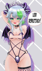 Rule 34 | 1girl, blush, breasts, apricot the lich, embarrassed, green eyes, highres, large breasts, short hair, virtual youtuber, vshojo