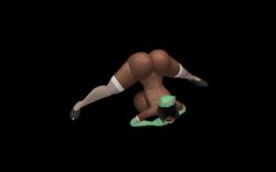 Rule 34 | 1girl, 3d, animated, ass, black background, black hair, breasts, dark skin, futanari, hat, huge ass, huge breasts, jack-o&#039; challenge, large penis, nude, nurse, nurse cap, penis, pink eyes, simple background, sircus, solo, thick thighs, thighhighs, thighs, top-down bottom-up, video, white thighhighs