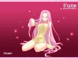 Rule 34 | 00s, 1girl, apron, barefoot, fate/stay night, fate (series), feet, glasses, long hair, medusa (fate), medusa (rider) (fate), naked apron, pink hair, solo, task owner, toes, very long hair, wallpaper