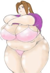 Rule 34 | 1girl, breasts, brown hair, fat, huge breasts, obese, tagme, tennkuuji
