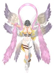Rule 34 | absurdres, angel, angel girl, angewomon, belt, digimon, highres, long hair, mask, wings