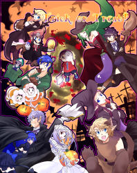 Rule 34 | 6+boys, 6+girls, animal crossing, animal ears, axe, bandages, bare shoulders, basket, black hair, blonde hair, blood, blush, book, bracer, breasts, cape, choker, cleavage, costume, dark pit, dr. mario, dr. mario (game), dress, dual persona, earrings, eating, eggplant, elbow gloves, english text, facial hair, fake animal ears, fake tail, fang, fire emblem, fire emblem: radiant dawn, fire emblem awakening, firmicus, food, frankenstein&#039;s monster, gloves, green hair, hairband, halloween, halloween costume, hat, head mirror, highres, hockey mask, ice climber, ike (fire emblem), jack-o&#039;-lantern, jewelry, kaidou mitsuki, kid icarus, kid icarus uprising, link, long hair, looking at viewer, lucina (fire emblem), luigi, mario, mario (series), mask, meat, medicine, multiple boys, multiple girls, mummy, mustache, my unit, nana (ice climber), nintendo, open mouth, palutena, pit (kid icarus), pointy ears, ponytail, popo (ice climber), princess peach, princess zelda, pumpkin, robin (female) (fire emblem), robin (fire emblem), robin (male) (fire emblem), shaded face, short hair, smile, star (symbol), stitches, super smash bros., sweatdrop, tail, the legend of zelda, the legend of zelda: twilight princess, thighhighs, vampire costume, villager (animal crossing), warp pipe, weapon, werewolf, white hair, witch, witch hat