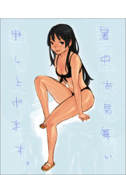Rule 34 | 1girl, bikini, long hair, shiohara shin&#039;ichi, solo, swimsuit
