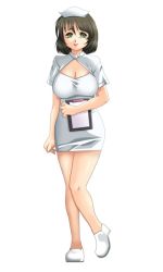 Rule 34 | arisaka chihiro, breasts, cleavage, nurse, smile