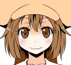 Rule 34 | 1girl, animated, animated gif, blinking, blush, brown eyes, brown hair, eyelashes, grin, guilty gear, hat, long hair, may (guilty gear), pirate hat, poncocchan, portrait, smile, solo