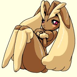 Rule 34 | animal ears, blush, breasts, creatures (company), game freak, gen 4 pokemon, lopunny, lowres, nintendo, pokemon, pokemon (creature), rabbit ears, red eyes