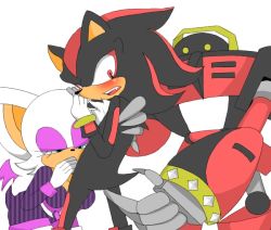 Rule 34 | animal, blue eyes, claws, e-123 omega, fellatio, oral, red eyes, robot, rouge the bat, shadow the hedgehog, sonic (series)