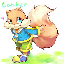 Rule 34 | conker, conker&#039;s bad fur day, furry, heart, lowres, no humans, rareware, squirrel, tsumire