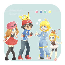 Rule 34 | + +, 2boys, 2girls, akasaka (qv92612), ash ketchum, bare arms, baseball cap, bike shorts, black hair, blonde hair, blue eyes, blue jacket, bonnie (pokemon), bow, bright pupils, brother and sister, brown eyes, brown shirt, clemont (pokemon), collared shirt, commentary request, creatures (company), dedenne, fingerless gloves, game freak, gen 1 pokemon, gen 6 pokemon, glasses, gloves, grey eyes, hat, hat bow, hat ribbon, index finger raised, jacket, jumpsuit, multiple boys, multiple girls, nintendo, on head, pants, pigeon-toed, pikachu, pink footwear, pink headwear, pleated skirt, poke ball symbol, pokemon, pokemon (anime), pokemon (creature), pokemon on head, pokemon xy (anime), red footwear, red headwear, red skirt, ribbon, serena (pokemon), shirt, shoes, short sleeves, siblings, skirt, sleeveless, sleeveless shirt, standing, thighhighs, white pupils, white skirt