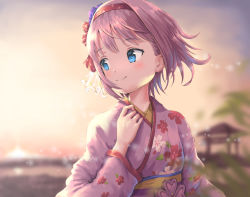 Rule 34 | 1girl, blue eyes, hirokazu (analysis-depth), japanese clothes, kimono, pink hair, princess connect!, tagme, yui (princess connect!)
