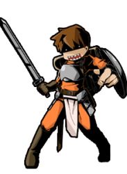 Rule 34 | 1boy, adventurer, armor, boots, buckler, lowres, official art, protagonist, shaded face, sharp teeth, shield, sister travel, sword, swordsman, tagme, teeth, transparent background, weapon, wolf rpg editor