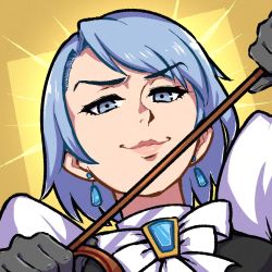 Rule 34 | 1girl, ace attorney, akairiot, earrings, franziska von karma, gloves, grey eyes, grey gloves, grey hair, hands up, holding, holding whip, jewelry, looking at viewer, phoenix wright: ace attorney - justice for all, portrait, short hair, smile, solo, yellow background