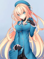 Rule 34 | 10s, 1girl, animated, animated gif, atago (kancolle), beret, black gloves, black pantyhose, blonde hair, blush, breasts, clothes lift, dobunezumi, dress, dress lift, gloves, hat, kantai collection, large breasts, long hair, looking at viewer, lowres, military, military uniform, pantyhose, smile, solo, uniform